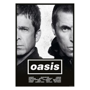 Oasis Half Faces Live 25 World Tour Poster